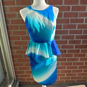 Peplum dip dye dress